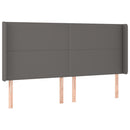 vidaXL szürke műbőr rugós ágy matraccal és LED-del 180x200 cm