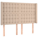 vidaXL cappuccino színű műbőr rugós ágy matraccal és LED-del 140x190cm