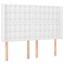 vidaXL fehér műbőr rugós ágy matraccal és LED-del 140x200 cm