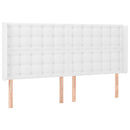 vidaXL fehér műbőr rugós ágy matraccal és LED-del 180x200 cm