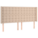 vidaXL cappuccino színű műbőr rugós ágy matraccal és LED-del 180x200cm