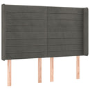 vidaXL sötétszürke bársony rugós és LED-es ágy matraccal 140x200 cm