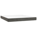 vidaXL sötétszürke bársony rugós és LED-es ágy matraccal 160x200 cm