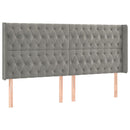 vidaXL világosszürke bársony rugós és LED-es ágy matraccal 180x200 cm