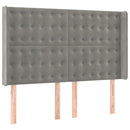 vidaXL világosszürke bársony rugós és LED-es ágy matraccal 140x190 cm