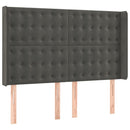 vidaXL sötétszürke bársony rugós és LED-es ágy matraccal 140x190 cm