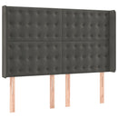 vidaXL sötétszürke bársony rugós és LED-es ágy matraccal 140x200 cm