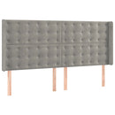 vidaXL világosszürke bársony rugós és LED-es ágy matraccal 160x200 cm