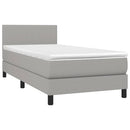 vidaXL világosszürke szövet rugós és LED-es ágy matraccal 80 x 200 cm