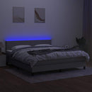 vidaXL világosszürke szövet rugós és LED-es ágy matraccal 160x200 cm