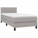 vidaXL világosszürke szövet rugós és LED-es ágy matraccal 80 x 200 cm