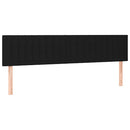 vidaXL fekete szövet rugós és LED-es ágy matraccal 180 x 200 cm