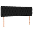 vidaXL fekete szövet rugós és LED-es ágy matraccal 140x200 cm