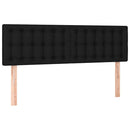 vidaXL fekete szövet rugós és LED-es ágy matraccal 140x200 cm