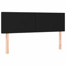 vidaXL fekete szövet rugós és LED-es ágy matraccal 140x200 cm