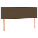 vidaXL barna szövet rugós és LED-es ágy matraccal 140x200 cm