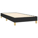 vidaXL fekete szövet rugós és LED-es ágy matraccal 80 x 200 cm
