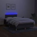 vidaXL sötétszürke szövet rugós és LED-es ágy matraccal 120 x 200 cm