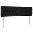 vidaXL fekete szövet rugós és LED-es ágy matraccal 140x200 cm