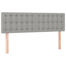 vidaXL világosszürke szövet rugós és LED-es ágy matraccal 140x190 cm