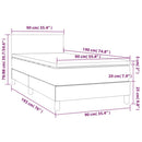 vidaXL fehér műbőr rugós ágy matraccal és LED-del 90x190 cm