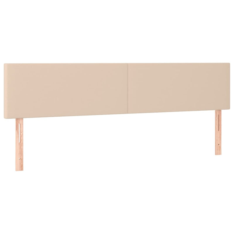 vidaXL cappuccino színű műbőr rugós ágy matraccal és LED-del 200x200cm