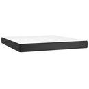 vidaXL fehér műbőr rugós ágy matraccal és LED-del 180x200 cm