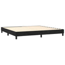 vidaXL fekete bársony rugós és LED-es ágy matraccal 200x200 cm