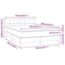 vidaXL sötétkék bársony rugós és LED-es ágy matraccal 140x200 cm
