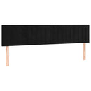 vidaXL fekete bársony rugós és LED-es ágy matraccal 200x200 cm