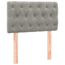 vidaXL világosszürke bársony rugós és LED-es ágy matraccal 80 x 200 cm