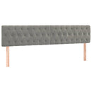 vidaXL világosszürke bársony rugós és LED-es ágy matraccal 180x200 cm