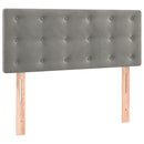 vidaXL világosszürke bársony rugós és LED-es ágy matraccal 80 x 200 cm