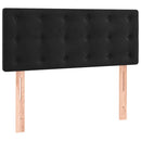 vidaXL fekete bársony rugós és LED-es ágy matraccal 90x200 cm