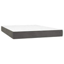 vidaXL sötétszürke bársony rugós és LED-es ágy matraccal 140x200 cm