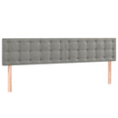 vidaXL világosszürke bársony rugós és LED-es ágy matraccal 200x200 cm