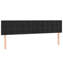 vidaXL fekete bársony rugós és LED-es ágy matraccal 200x200 cm