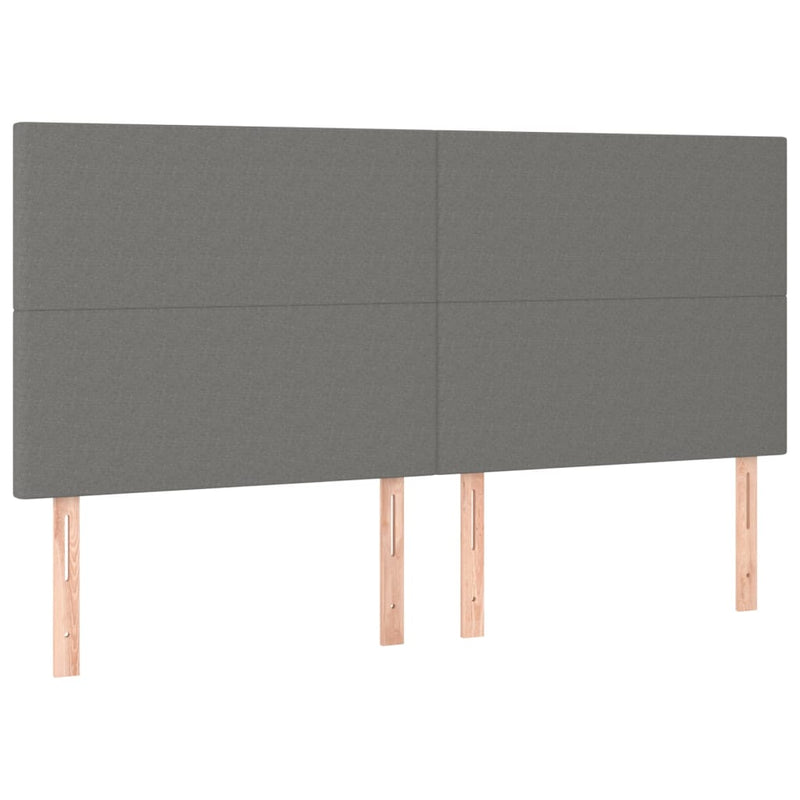 vidaXL sötétszürke szövet rugós és LED-es ágy matraccal 180 x 200 cm
