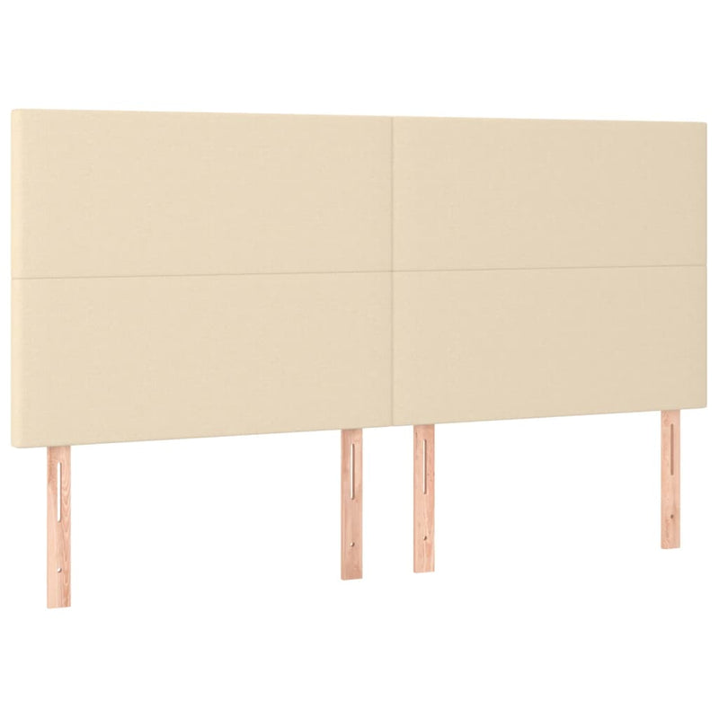 vidaXL krémszínű szövet rugós és LED-es ágy matraccal 180 x 200 cm