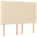 vidaXL krémszínű szövet rugós és LED-es ágy matraccal 140x200 cm