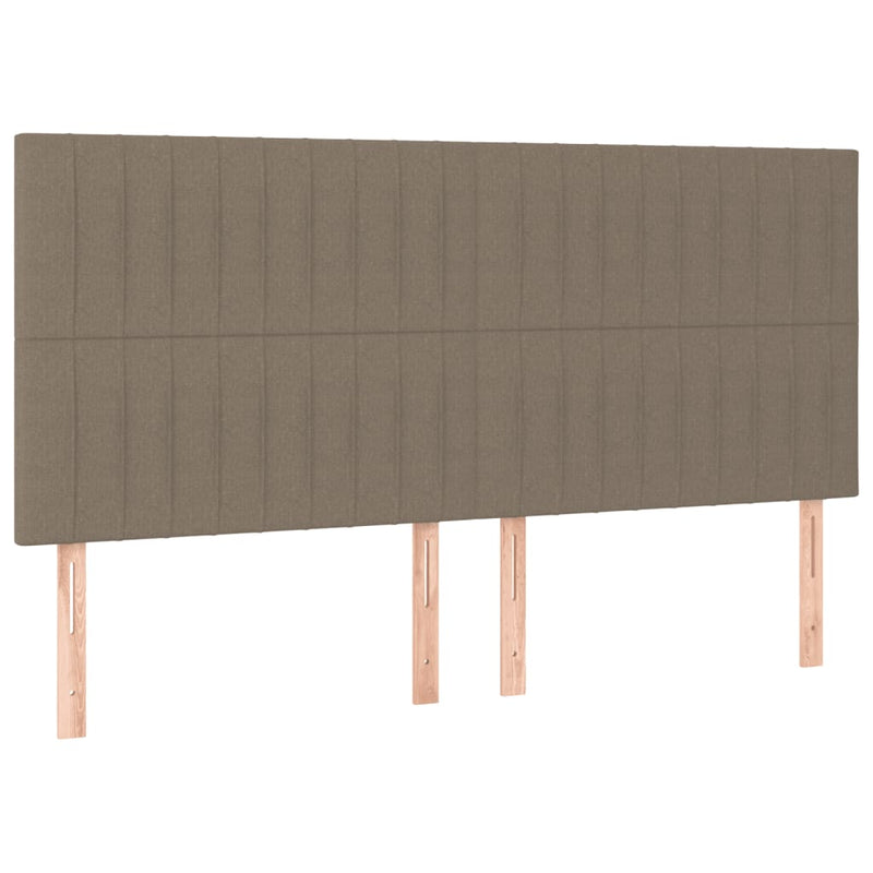 vidaXL tópszínű szövet rugós és LED-es ágy matraccal 160x200 cm
