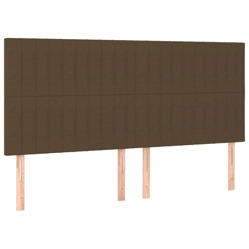vidaXL barna szövet rugós és LED-es ágy matraccal 180 x 200 cm