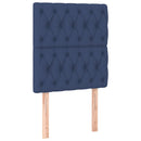 vidaXL kék szövet rugós és LED-es ágy matraccal 80 x 200 cm