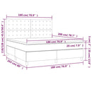 vidaXL fekete szövet rugós és LED-es ágy matraccal 180 x 200 cm