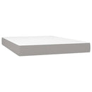 vidaXL világosszürke szövet rugós és LED-es ágy matraccal 140x200 cm