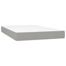 vidaXL világosszürke szövet rugós és LED-es ágy matraccal 120 x 200 cm