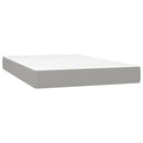 vidaXL világosszürke szövet rugós és LED-es ágy matraccal 120 x 200 cm
