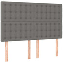 vidaXL sötétszürke szövet rugós és LED-es ágy matraccal 140x190 cm