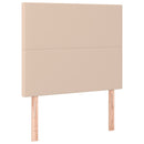 vidaXL cappuccino színű műbőr rugós ágy matraccal és LED-del 90x200 cm