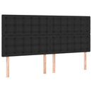 vidaXL fehér műbőr rugós ágy matraccal és LED-del 180x200 cm